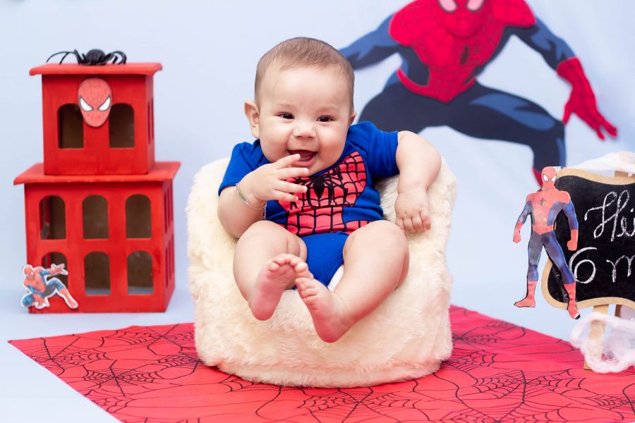 Ensaio Homem Aranha- Heitor 6 Meses