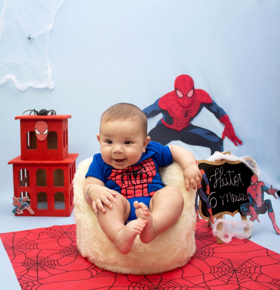 Ensaio Homem Aranha- Heitor 6 Meses